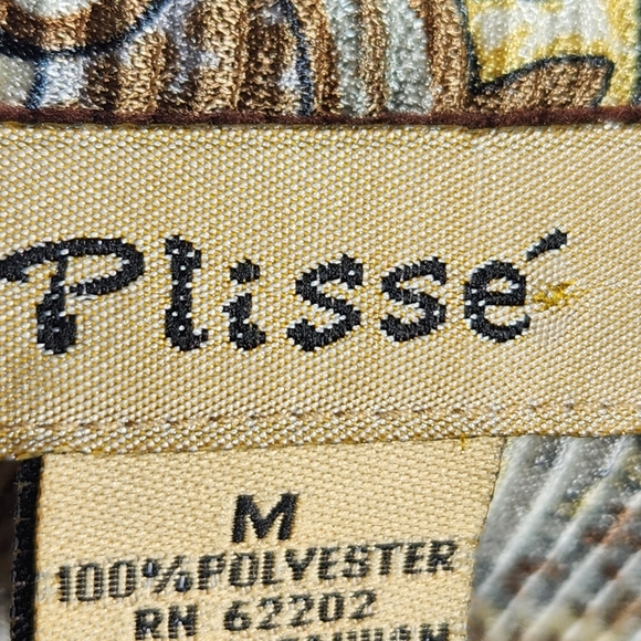 Plisse Multicolored Floral Print Accordion Pleat Sleeveless Top Size Medium - Picture 7 of 9